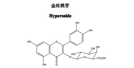 金絲桃苷中藥化學對照品分子結構圖